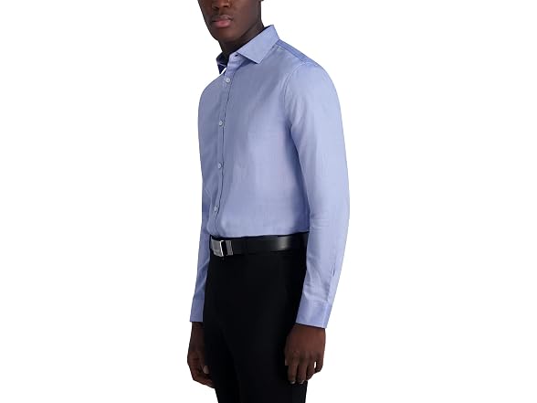 Karl Lagerfeld Men Jacquard Chevron Long Shirt