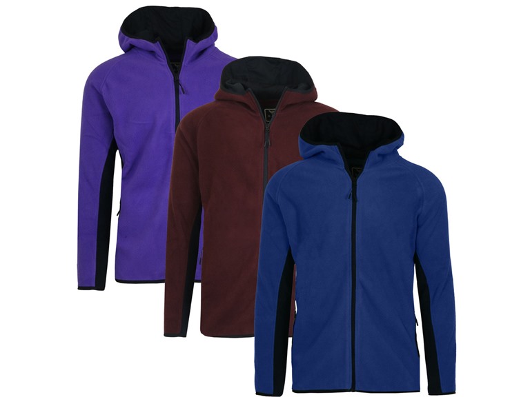 3-Pack Men's Polar Fleece Tech Zip Hoodie (Sizes, S - 2XL)