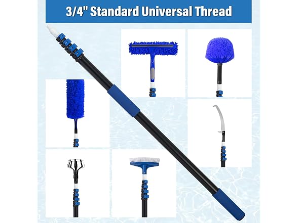 getlstub 16FT Telescopic Pool Pole