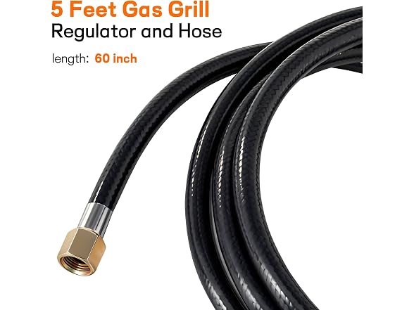 Veralune Propane Regulator with 5 Ft Hose