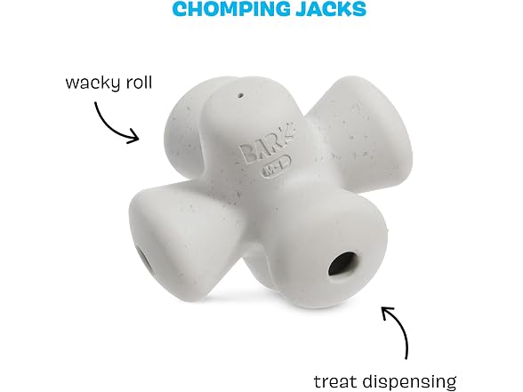 BarkBox Chomping Jacks Natural Rubber Dog Toy