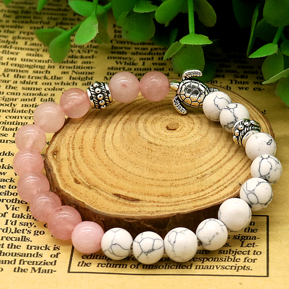 Genuine Quartz And Turtle Bracelet - Gallery 7