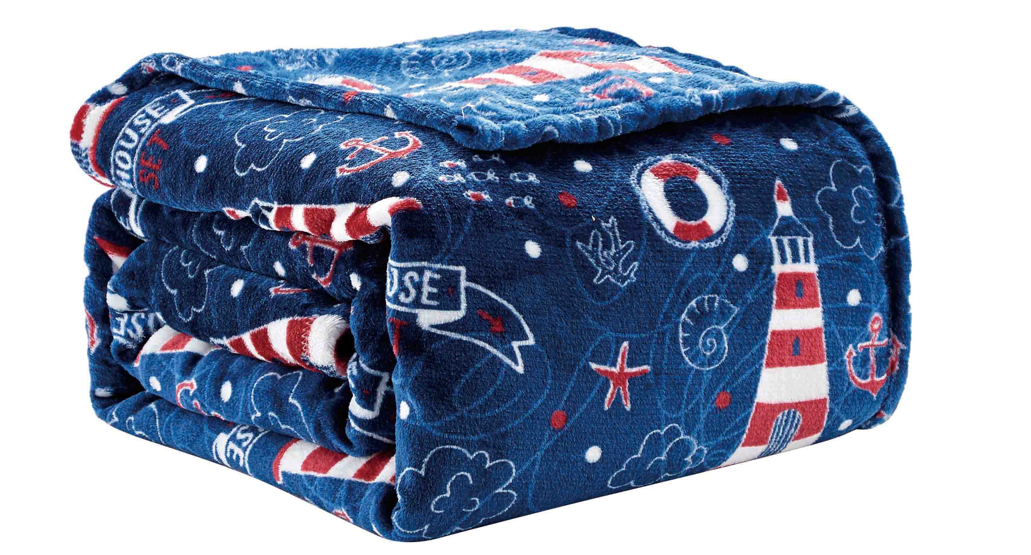 2PK Micro-Plush Throw 50x60" Light House - Gallery 3