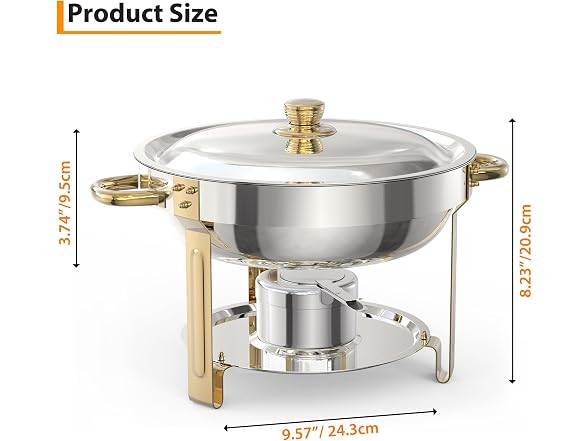 5 QT 6 Packs Chafing Dish Buffet Set