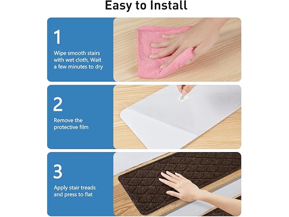 Safotad Stair Treads Coffee Brown 15pk