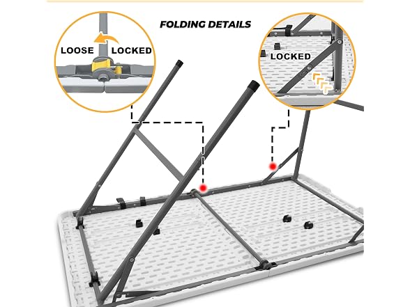 4ft Portable Folding Table