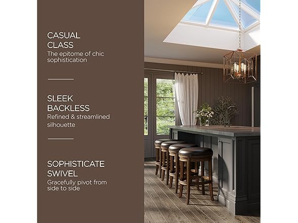 Alexander Backless Bar Stool 31" Swivel Stool