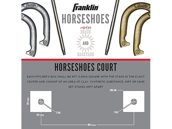 Franklin Sports Horseshoe Set Cast iron