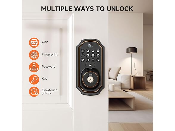 YHV Keyless Entry Door Lock with Camera Fingerprint