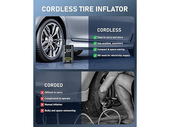 JUSUOX Tire Inflator Portable Air Compressor
