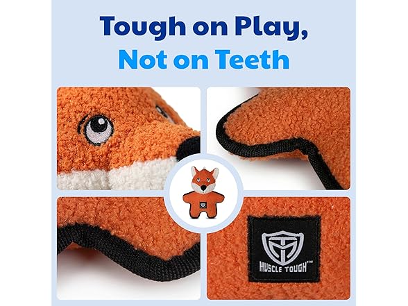 American Kennel Club Plush Dog Toy with Squeaker- Fox