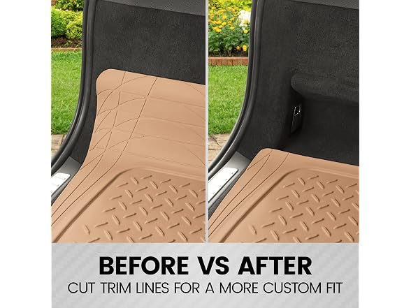 BDK Rubber Cargo Mat Liner 46x57Beige