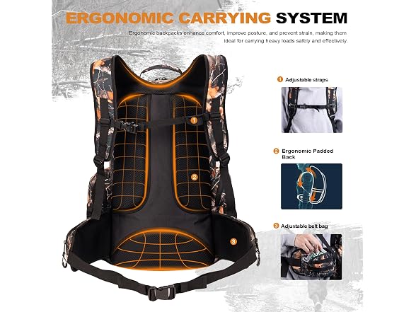 uniHimal Camo Hunting Backpack 35L