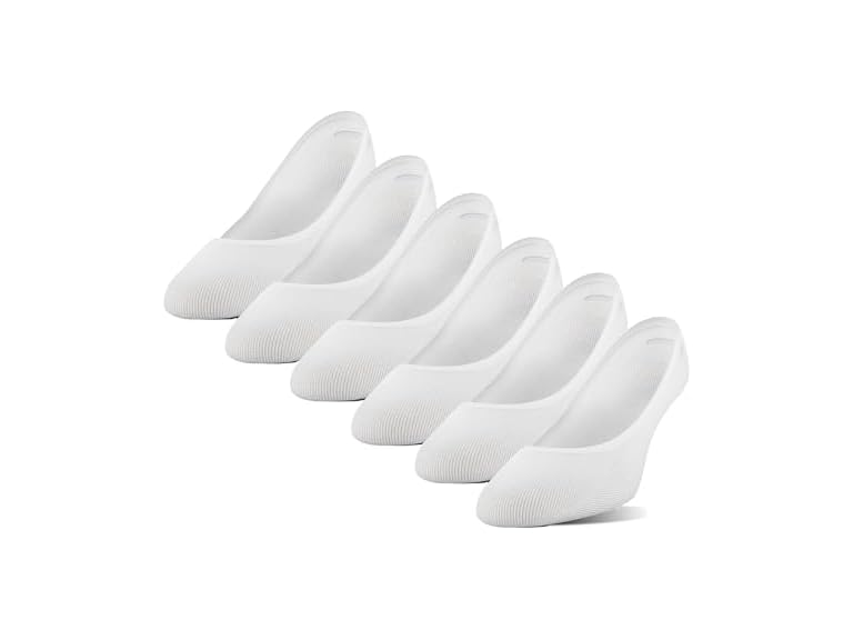 Peds No Show Socks 6pk White