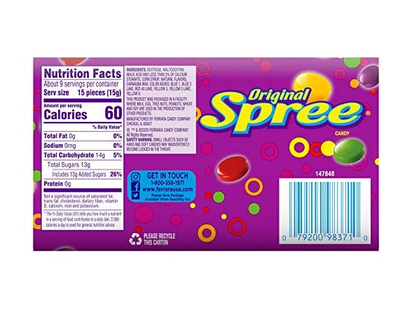 Spree Candy Theater Box, original, 5 Ounce