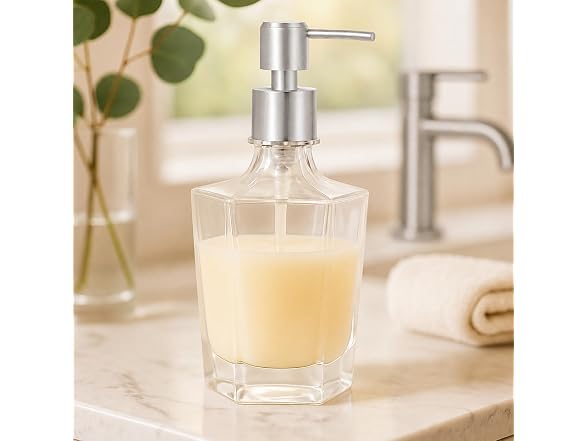OGGI 9.5oz Concave Glass Soap Dispenser