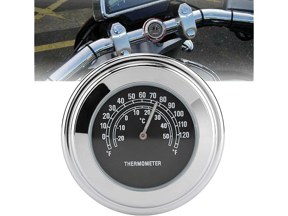 Akozon 1in 7/8in Handlebar Clock Thermometer Mount