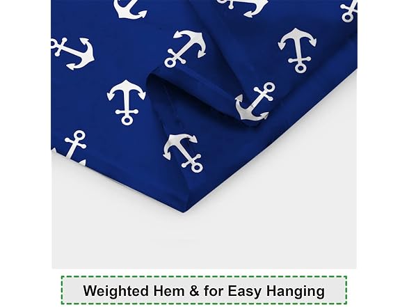 Vintage Nautical Style Shower Curtains Navy B