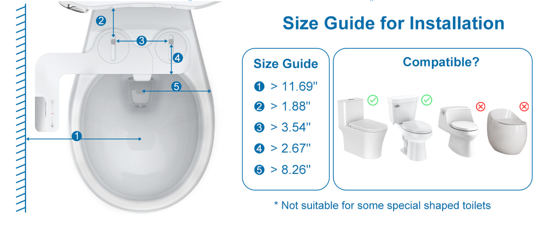 Bidet Attachment for Toilet Seat, Dual Nozzle Rear - Gallery 14
