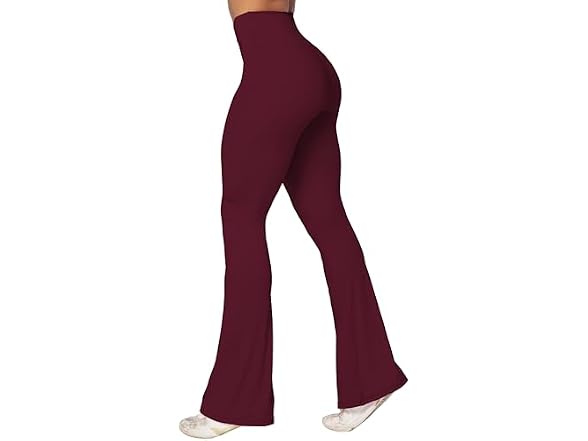 Sunzel Flare Leggings 30in XL Black Cherry