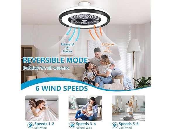 RGB 24" Bladeless Ceiling Fan