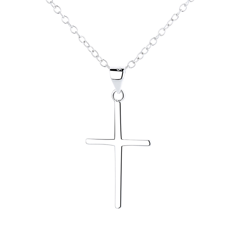 Minimalist Petite Cross Necklace - Gallery 3