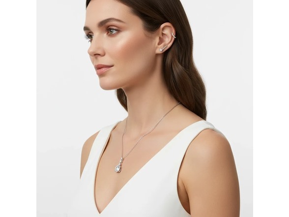 Moissanite Diamond Graduating Necklace
