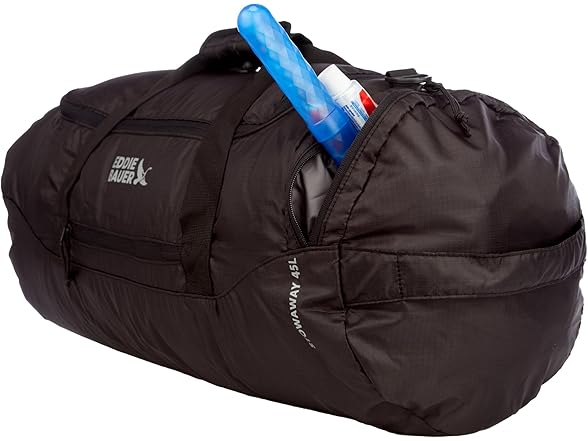 Eddie Bauer Stowaway Packable Duffel Bag, Dark Smoke