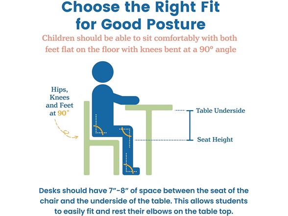 ECR4Kids Bentwood Chair, 8in Seat Height 2-Pack
