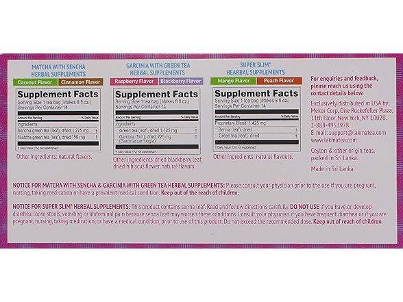 42CT HYLEYS Lakma 14 Day Weight Loss Kit Green Tea