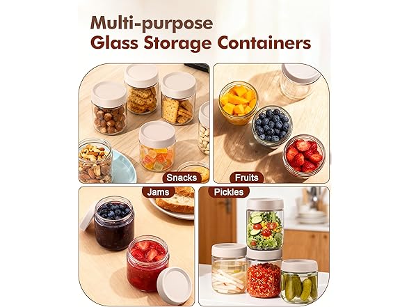Cozyverge 16 oz Overnight Oats Containers