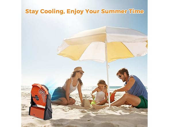 Portable Camping Fan, 20000mAh Rechargeable Battery