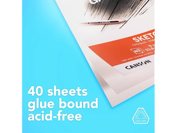 Canson Graduate Sketch Pad, Foldover, 11x14 inch, 40 Sheets