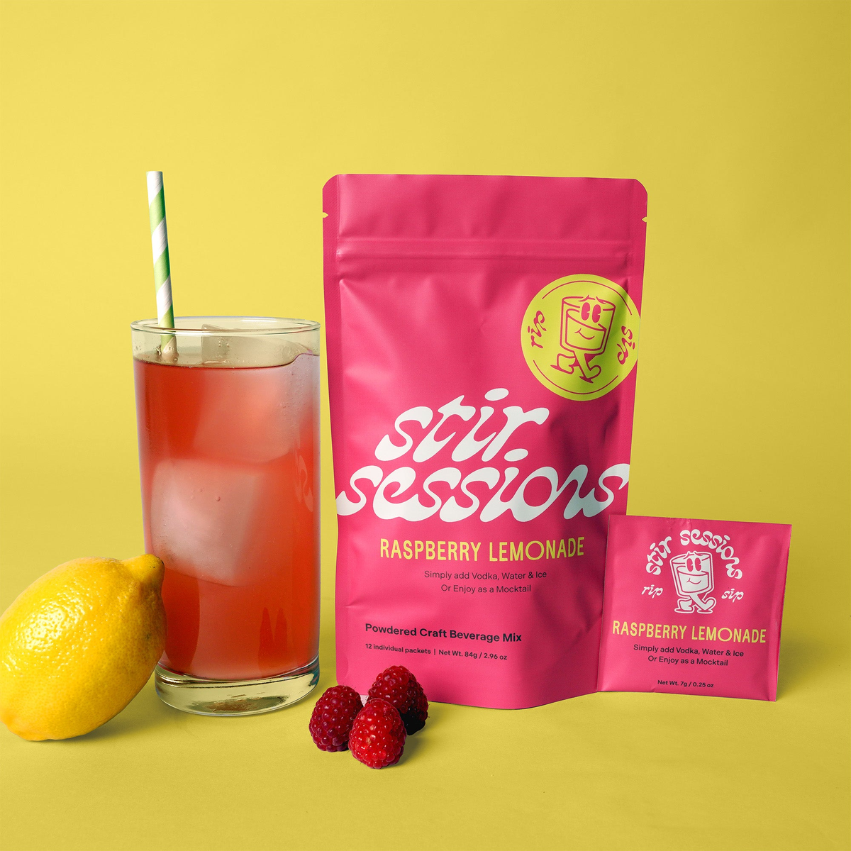 (36ct) StirSessions Cocktail Mixers - Raspberry Lemonade - Gallery 2