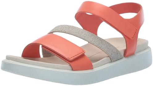 ECCO Women's Flowt 2 Band Sandal, Coral Nubuck, 11-11.5
