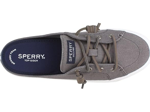  Sperry Crest Vibe Mule Canvas Grey 7.5
