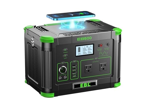 EBL EB500 500W Portable Power Station Green