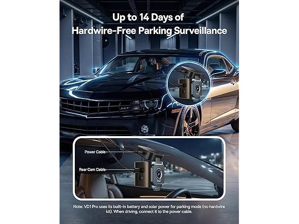 Baseus VD1 Pro Solar Dash Cam | 4K+1080P