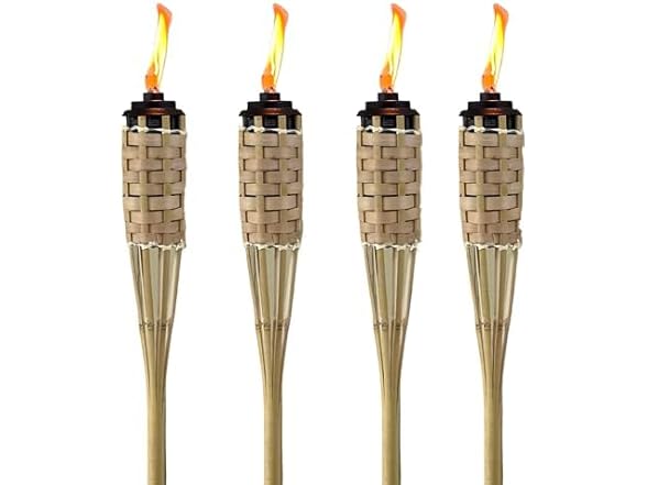 Rum Brand Bamboo Torches for Outside Patio