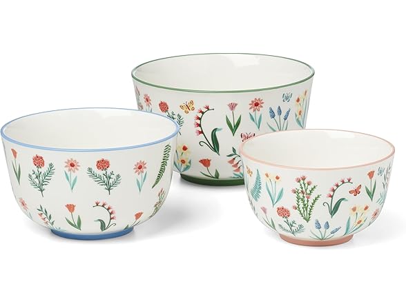 Oneida Serveware, First Blooms Nesting Bowls Set Of 3