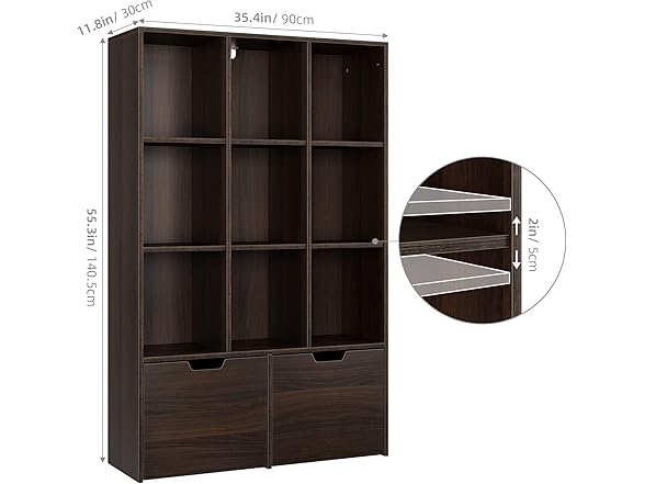 GarveeHome 9 Cube Modern Bookcase