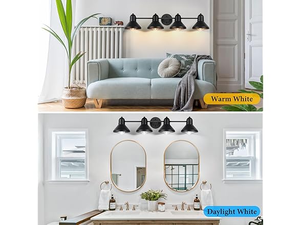 Bairt Bathroom Black Vantity Light