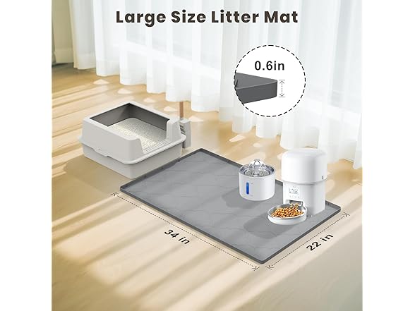 kixcvdm Cat Mat for Litter Box