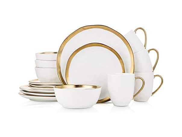 $44.99, Was $124.99, 64% Off! Stone Lain Modern Poreclain 16 Piece Dinnerware Set dealfomo