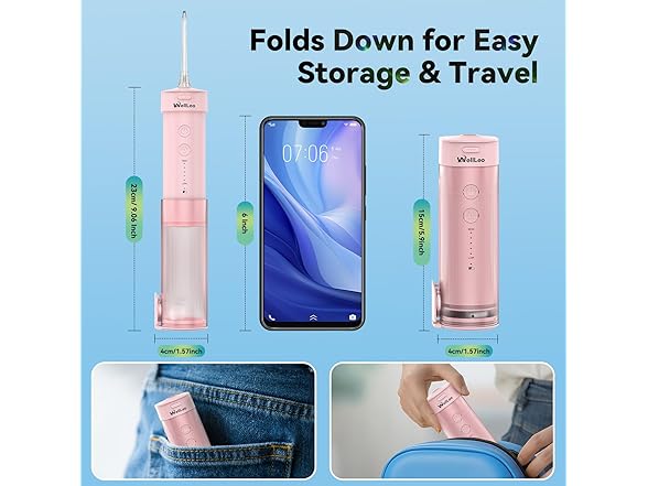 wellleo Mini Water Flosser for Teeth