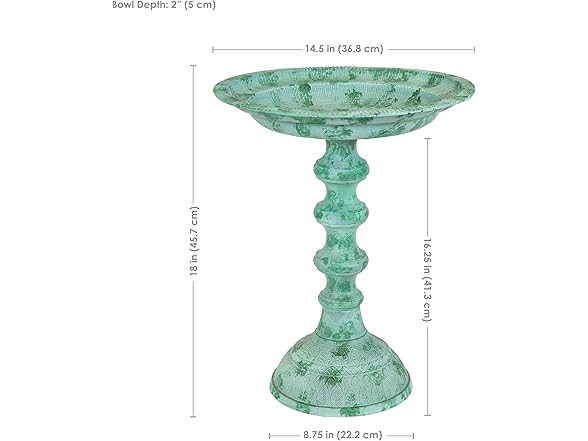 Sunnydaze Backyard Beauty Metal Bird Bath