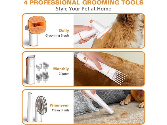 PAWING Pet Grooming Kit with Vacuum