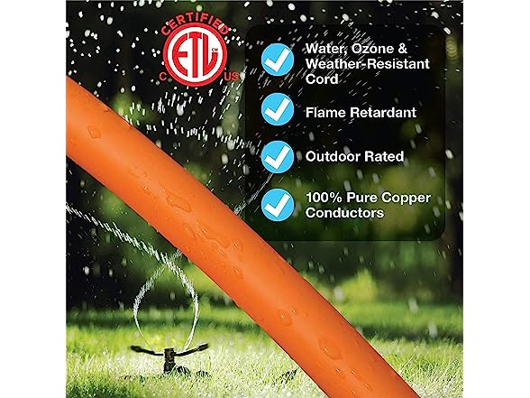 Clear Power 25ft 16/2 SJTW Outdoor Extension Cord