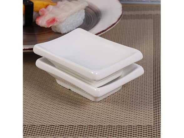 Cabilock Round Tray 2Pcs 3Inch Sauce Dishes Bo