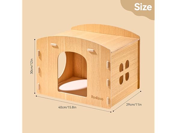 Rodizoo Wooden Rabbit Hideout House